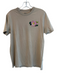 Boden Size Small Tan Cotton Short Sleeve Crew Neck Flower Detail T Shirt Top Tan / Small