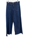 Zara Size 6 Dark Wash Cotton Blend High Rise Zip Fly 4 Pocket Wide Leg Jeans Dark Wash / 6