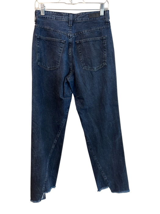 AG Size 26 Dark Wash Cotton High Rise Button Fly 5 Pocket Straight Leg Jeans Dark Wash / 26