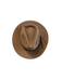 By Anthropologie Tan 100% Wool Felt Leather Strap Adjustable Fedora Hat Tan