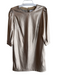 Velvet Size M Gold Polyurethane Faux Leather Metallic Short Sleeve Mini Dress Gold / M