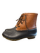 Sperry Shoe Size 7.5 Black Leather Upper Rubber Sole Leather Laces Duck Boots Black / 7.5