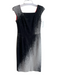 Yoana Baraschi Size 4 Black Cotton Blend Tweed Speckled Square Neck Sheath Dress Black / 4