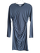 Standard James Perse Size 1 Blue Cotton & Elastane Solid Side Ruching Dress Blue / 1