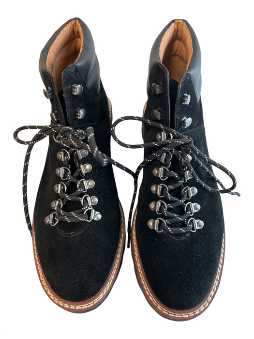 Madewell Shoe Size 8 Black Leather Upper synthetic sole High Top Lug Sole Boots Black / 8