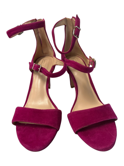Antonio Melani Shoe Size 7.5 Pink Genuine Leather Suede Strappy Back Zip Shoes Pink / 7.5