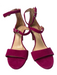 Antonio Melani Shoe Size 7.5 Pink Genuine Leather Suede Strappy Back Zip Shoes Pink / 7.5