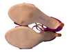 Antonio Melani Shoe Size 7.5 Pink Genuine Leather Suede Strappy Back Zip Shoes Pink / 7.5