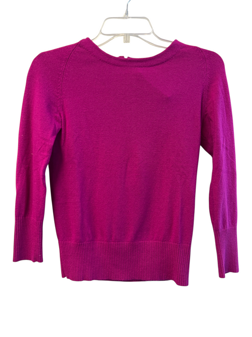 Diane Von Furstenberg Size P Pink Wool Blend Knit Back Zip Round Neck Sweater Pink / P