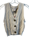 Sincerely Jules Size XS Beige Viscose Blend Sleeveless Knit Button Closure Top Beige / XS