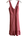 Rebecca Taylor Size 4 Pink Linen Sleeveless seam detail V Neck Corset Back Dress Pink / 4