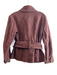 Vince Size XS Brown Cotton Blend Long Sleeve seam detail Collar Waist Tie Jacket Brown / XS