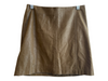Free People Size 4 Olive Green Rayon Suede seam detail Back Zip Skirt Olive Green / 4