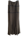 Adriana Praca Size 38 Black & Tan Viscose Blend Elastic Waist Striped Skirt Black & Tan / 38