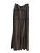 Adriana Praca Size 38 Black & Tan Viscose Blend Elastic Waist Striped Skirt Black & Tan / 38