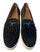 Frye Shoe Size 7.5 Black Leather Suede Almond Toe Tassle Detail Loafer Shoes Black / 7.5