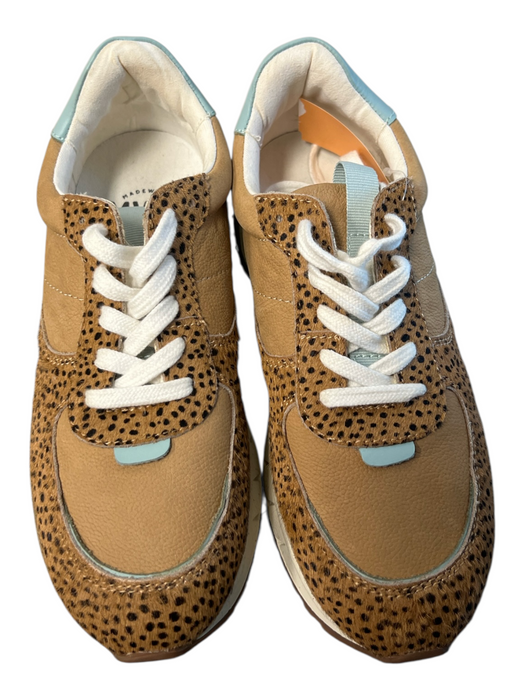 Madewell Shoe Size 6 Brown Leather Lace Up Animal Print Round Toe Sneaker Shoes Brown / 6