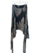 Matthew Williamson Size UK8/US4 Gray Missing Fabric Tag Silk Peacock Belt Skirt Gray / UK8/US4