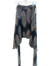 Matthew Williamson Size UK8/US4 Gray Missing Fabric Tag Silk Peacock Belt Skirt Gray / UK8/US4