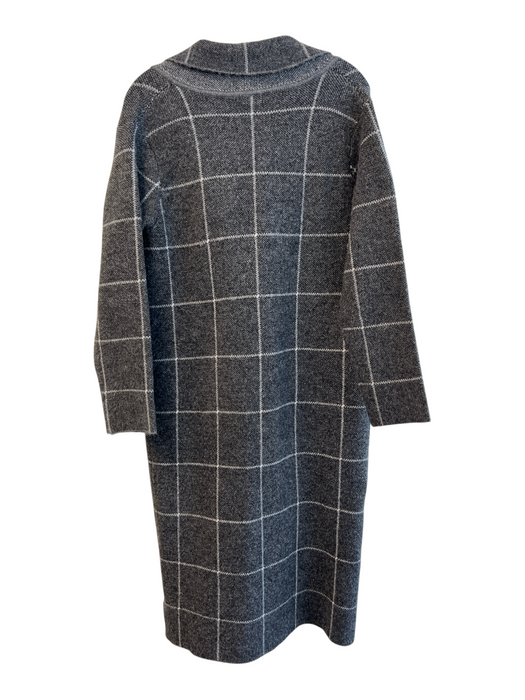 By Anthropologie Size XS Gray Acrylic Blend Stretch Plaid Buttons Sweater Gray / XS
