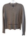 W by Worth Size S Brown Wool Blend Knit kangaroo Pocket 2 way zipper Sweater Brown / S
