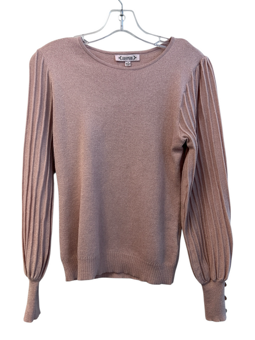 Nanette Nanette Lepore Size S Pink Rayon Blend Metallic Thread Pullover Sweater Pink / S