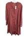 Holding Horses Size 12 Pink Lyocell V Neck Button Down Seam Detail Midi Dress Pink / 12