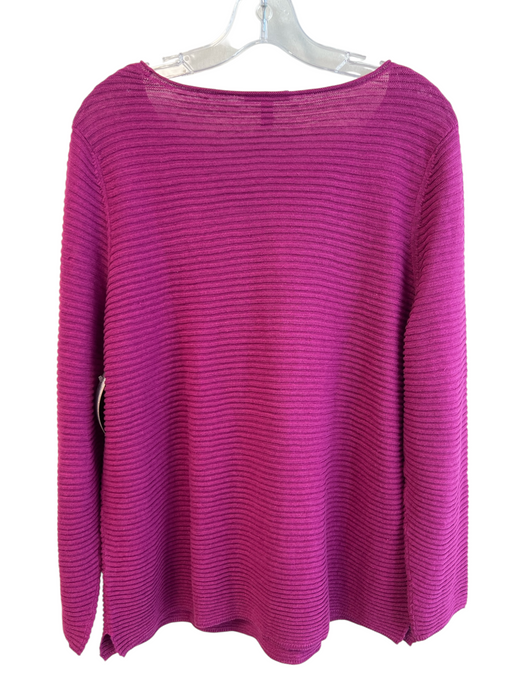 Eileen Fisher Size M Pink Organic Linen & Organic Cotton Ribbed Knit Sweater Pink / M