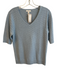 Ella Moss Size S Blue Polyester & Nylon Knit Honeycomb V Neck Sweater Blue / S