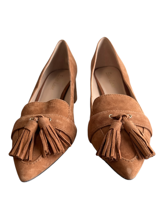 Essex Lane Shoe Size 6M Brown Leather Upper Suede Pointed Toe Tassel Shoes Brown / 6M