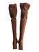 Steve Madden Shoe Size 7 Brown fabric upper Over the Knee Sock Pointed Toe Boots Brown / 7