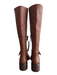 Linea Paolo Shoe Size EST 8 Brown Leather Knee High Side Zipper Riding Boots Brown / EST 8