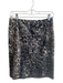 W Worth Size 2 Black Corduroy Rayon Blend Leopard Invisible Side Zip Mini Skirt Black / 2