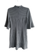 Tyler Boe Size XS Black Polyester Checked High Neck Back Zip Sheath Dress Black / XS