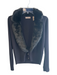 i.e. Size S Black Acrylic Faux Fur detachable collar 3 Button Cardigan Sweater Black / S