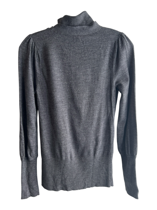 Diane Von Furstenberg Size M Gray 100% Merino Wool Knit Turtleneck Top Gray / M