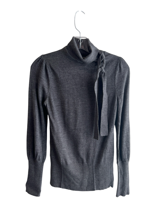 Diane Von Furstenberg Size M Gray 100% Merino Wool Knit Turtleneck Top Gray / M