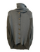 Marc By Marc Jacobs Navy Merino Wool Knit Sleeve Detail Button Sweater Poncho Navy / One Size