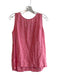 Ann Mashburn Size M Pink 100% Linen Sleeveless Solid Pleated Round Neck Top Pink / M