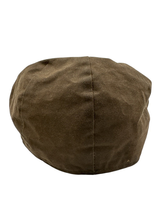 Barbour AS IS Brown Waxed Cotton Flat Cap Newsboy Cap Men's Hat Brown / 7 1/8