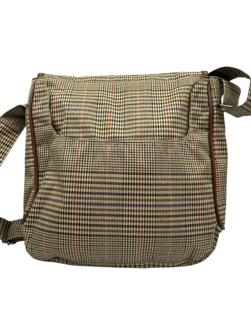 The North Face Brown, Cream, Green Magnetic  Flap Houndstooth Plaid Bag Brown, Cream, Green / S/M