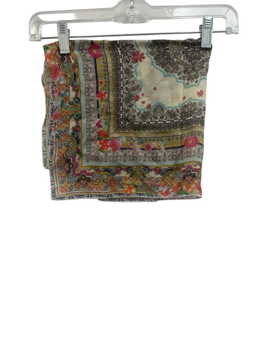 Johnny Was Pink, Blue, Multi Abstract Floral scarf Pink, Blue, Multi / S