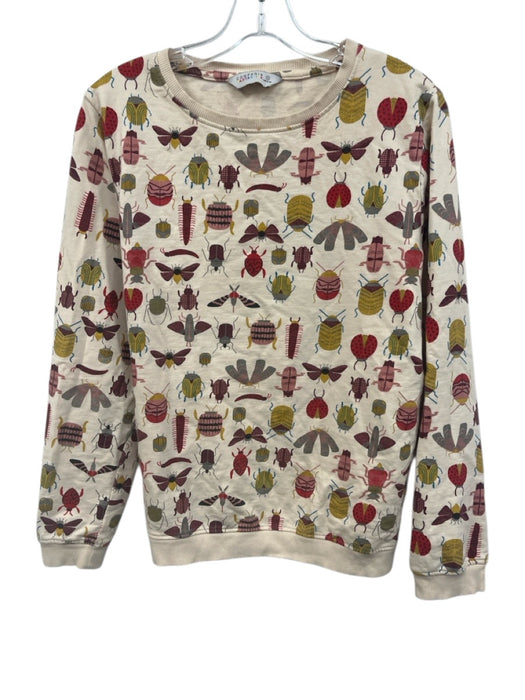 Compania Fantastica Size S Cream, Purple, Multi Cotton Long Sleeve Sweater Cream, Purple, Multi / S