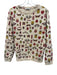 Compania Fantastica Size S Cream, Purple, Multi Cotton Long Sleeve Sweater Cream, Purple, Multi / S