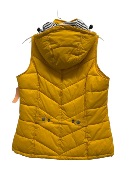 Barbour Size 6 Yellow Nylon Blend Zip Up Vest Hood Quilted Jacket Yellow / 6