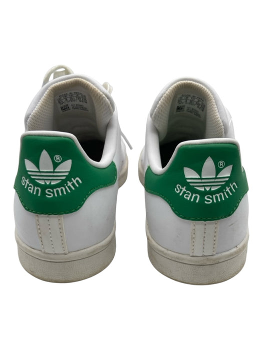 Adidas Shoe Size 35.5 White & Green Leather Perforated lace up Low Top Sneakers White & Green / 35.5