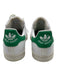 Adidas Shoe Size 35.5 White & Green Leather Perforated lace up Low Top Sneakers White & Green / 35.5