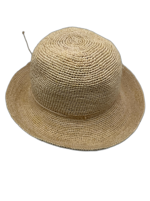 Helen Kaminski Beige Raffia Woven Bucket Hat Hat Beige / One Size