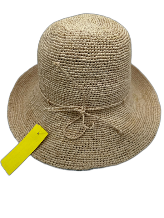 Helen Kaminski Beige Raffia Woven Bucket Hat Hat Beige / One Size