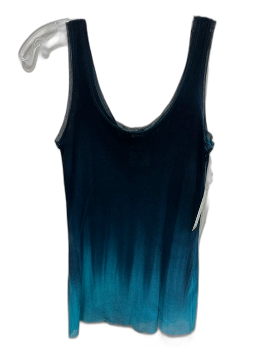 Fuzzi Size S Blue & Navy Poliamide Sleeveless Mesh Tank Gradient Top Blue & Navy / S